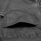 PUNK RAVE Women's Goth Faux Leather Skinny Leggings With Metal Chains