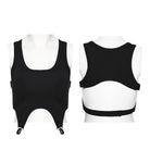 PUNK RAVE Women's Gothic Adjustable Strap Cutout Tank Top