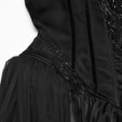 PUNK RAVE Women's Gothic Applique Chained Sleeveless Maxi Dress Black
