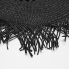 PUNK RAVE Women's Gothic Applique Rose Wide Brim Straw Hat