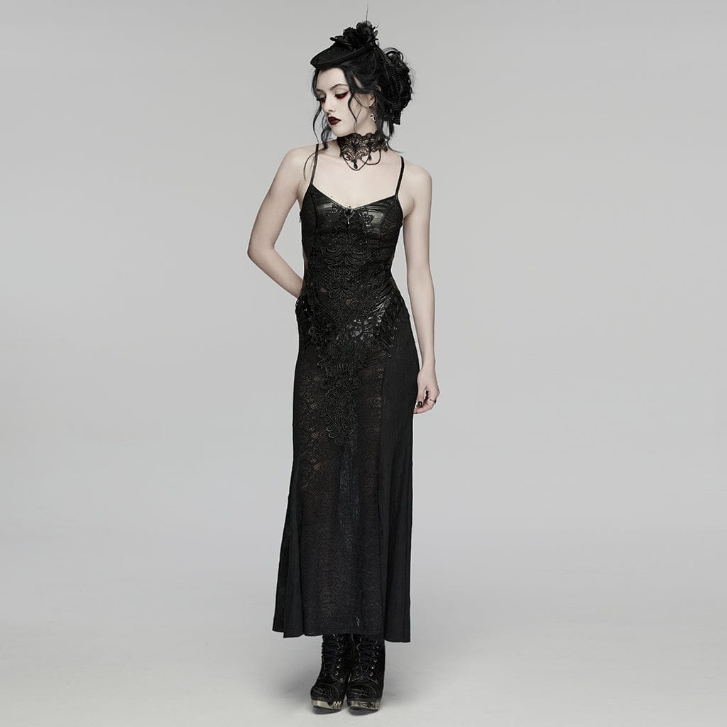 PUNK RAVE Women's Gothic Bat Chained Choker