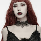 PUNK RAVE Women's Gothic Bat Decor Lace Choker