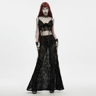 PUNK RAVE Women's Gothic Bat Decor Lace Choker