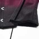 PUNK RAVE Women's Gothic Bat Shape Lace-up Underbust Corset Black-Red