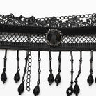 PUNK RAVE Women's Gothic Beaded Lace Choker