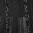 PUNK RAVE Women's Gothic Beaded Ruched Chiffon Splice Corset Dress