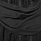 PUNK RAVE Women's Gothic Beaded Ruched Chiffon Splice Corset Dress