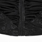PUNK RAVE Women's Gothic Beaded Ruched Lace Halter Neck Top