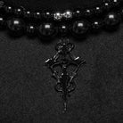 PUNK RAVE Women's Gothic Beaded Suede Hat