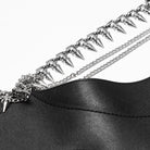 PUNK RAVE Women's Gothic Buckle Strap Chain Halter Body Harness