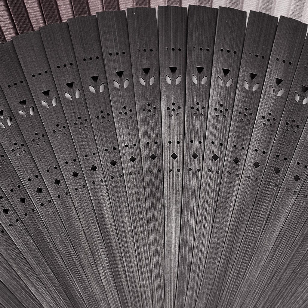 PUNK RAVE Women's Gothic Color Gradient Carving Fan