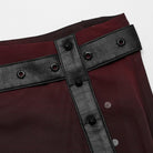 PUNK RAVE Women's Gothic Color Gradient Split Chiffon Skirt with Belt