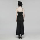 PUNK RAVE Women's Gothic Crochet Flower Slip Dress