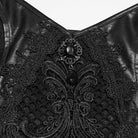 PUNK RAVE Women's Gothic Crochet Flower Slip Dress