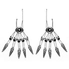 PUNK RAVE Women's Gothic Crosee Beaded Lace Hem Choker