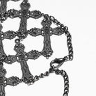 PUNK RAVE Women's Gothic Cross Chain Full Face Mask