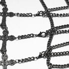 PUNK RAVE Women's Gothic Cross Chain Hip Body Harness