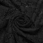 PUNK RAVE Women's Gothic Cross Embroidered Lace Tank Top