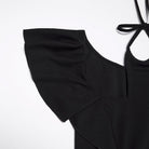 PUNK RAVE Women's Gothic Cross Halterneck High Low Dress