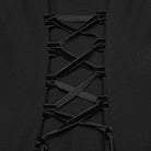 PUNK RAVE Women's Gothic Cross Halterneck High Low Dress