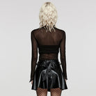 PUNK RAVE Women's Gothic Cross Mesh Shirt
