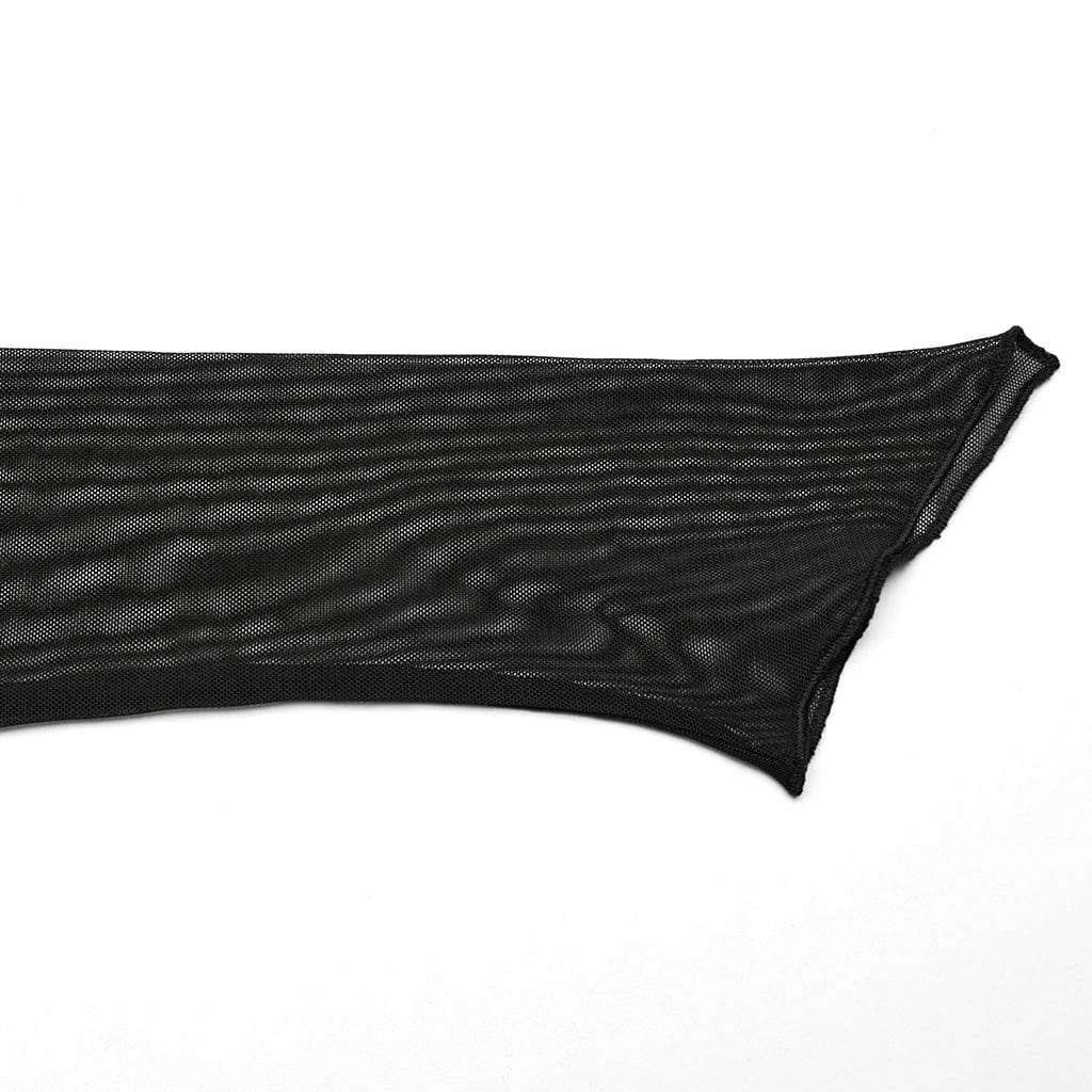 PUNK RAVE Women's Gothic Cross Mesh Shirt