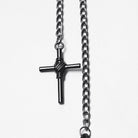 PUNK RAVE Women's Gothic Cross&Skull Chained Feather Headwear