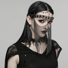 PUNK RAVE Women's Gothic Cross Tassels Chained Headwear