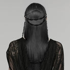 PUNK RAVE Women's Gothic Cross Tassels Chained Headwear