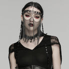PUNK RAVE Women's Gothic Cross Tassels Chained Headwear