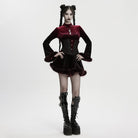 PUNK RAVE Women's Gothic Crystal Woven Necklace White