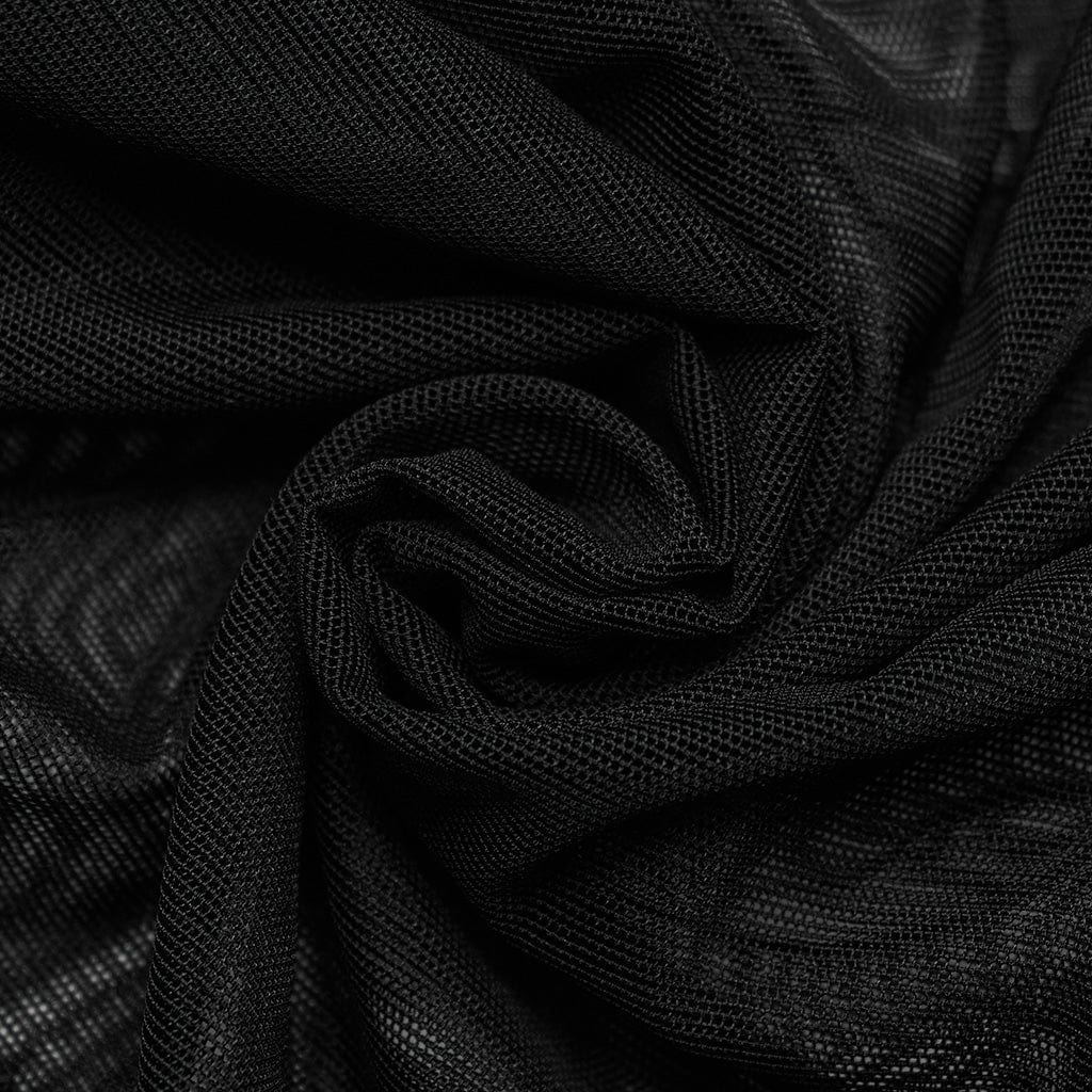 PUNK RAVE Women's Gothic Cutout Halterneck Mesh Shirt