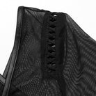 PUNK RAVE Women's Gothic Cutout Halterneck Mesh Shirt