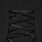 PUNK RAVE Women's Gothic Cutout Lace-up Chained Flare Sleeve Maxi Dress Black-Red