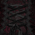 PUNK RAVE Women's Gothic Cutout Lace-up Irregular Hem Maxi Dress Black-Red