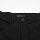 PUNK RAVE Women's Gothic Decal Floral Lace Splice Flared Pants