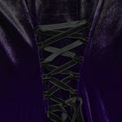 PUNK RAVE Women's Gothic Doll Collar Gradient Velvet Prom Dress Violet