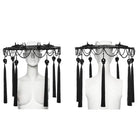 PUNK RAVE Women's Gothic Dragon Bone Chain Tassel Hat