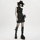 PUNK RAVE Women's Gothic Dragon Bone Rivet Hat