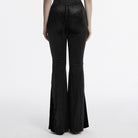 PUNK RAVE Women's Gothic Drawstring Velvet Flared Pants