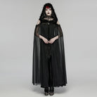 PUNK RAVE Women's Gothic Embroidered Hooded Cloak