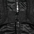 PUNK RAVE Women's Gothic Embroidered Jacquard Lace-up Vest Black