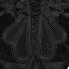 PUNK RAVE Women's Gothic Embroidered Lace-up Long Sleeved Top