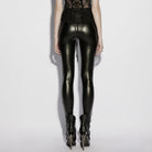 PUNK RAVE Women's Gothic Embroidered Sheer Leggings