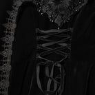 PUNK RAVE Women's Gothic Embroidered Stand Collar Beaded Coat
