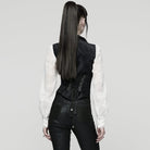 PUNK RAVE Women's Gothic Eyelet Buckle Lace-up Vest