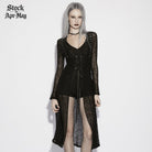 PUNK RAVE Women's Gothic Eyelet Sheer Long Sleeved Cardigan