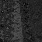 PUNK RAVE Women's Gothic Falbala Off Shoulder Short Sleeved Top