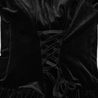 PUNK RAVE Women's Gothic Faux Fur Splice V-neck Lace-up Cardigan