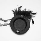 PUNK RAVE Women's Gothic Feather Ribbon Hat